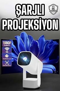 Şarjlı Projeksiyon Oyun Sinema Projektörü 4K HD Görüntü Kaliteli — %44 İndirim | Amazon TR Fırsatı