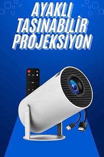Taşınabilir Projeksiyon Ayaklı Projektör Android Uyumlu HDMI Girişli — %58 İndirim | Amazon TR Fırsatı