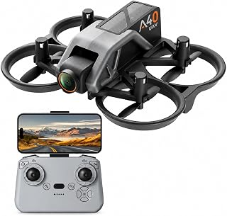 Blic A40 UAV Mini Drone - Çift Bataryalı, 150m Menzilli, 180° Ayarlanabilir Kameralı, Optik Akış Destekli Akıllı Hava Fotoğrafçılığı Drone